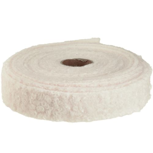 Itens Fita decorativa creme fita larga fita tecido efeito lã 40mm 8m