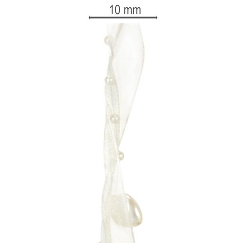 Itens Fita decorativa, creme, corações, pérolas, decoração de casamento, 10mm, 5m