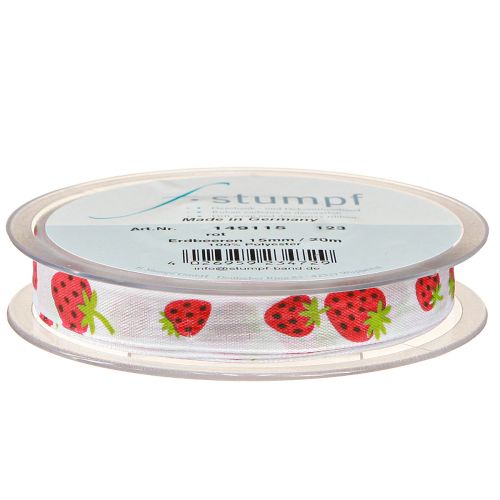 Itens Fita decorativa morangos fita de tecido fita de primavera 15mm 20m