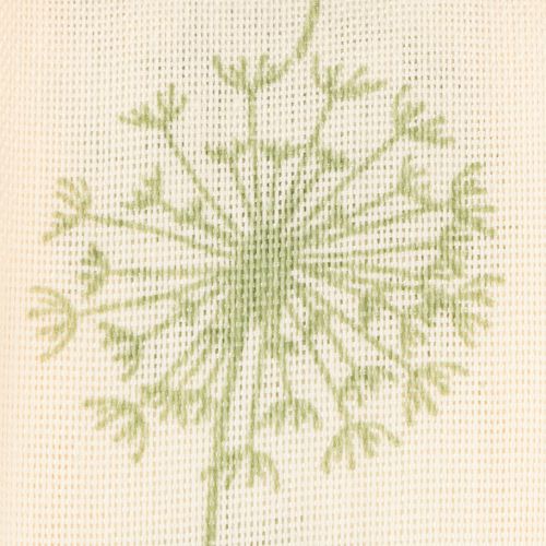 Itens Fita decorativa, fita para presentes, estampa de dente-de-leão, creme, 40 mm, 15 m