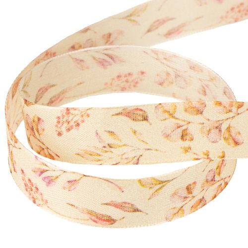 Itens Fita decorativa outono fita de tecido decorativo bege rosa antigo 25mm 20m