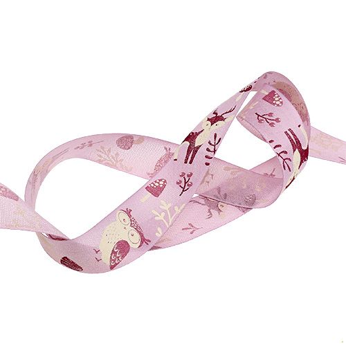 Floristik24 Fita Deco com motivo de outono lilás 25mm 18m