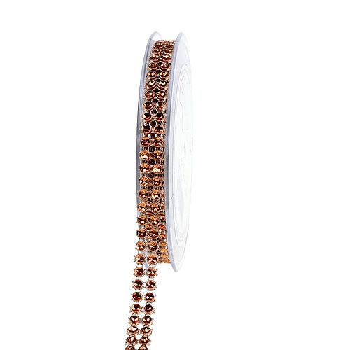 Floristik24 Fita decorativa cobre, brilhante 10mm 4m