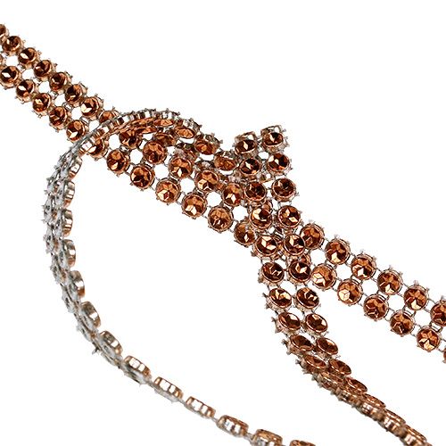 Floristik24 Fita decorativa cobre, brilhante 10mm 4m