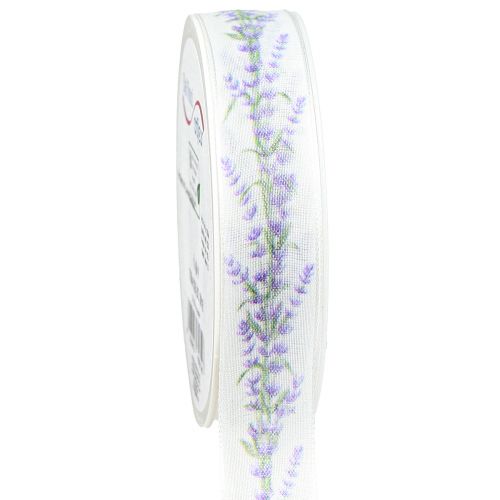 Floristik24 Fita decorativa lavanda fita para presente de verão 25mm 18m