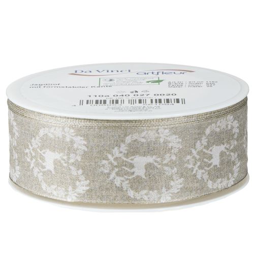 Itens Fita decorativa cervo natural 40mm 20m