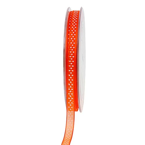 Fita decorativa laranja com pontos 7mm 20m