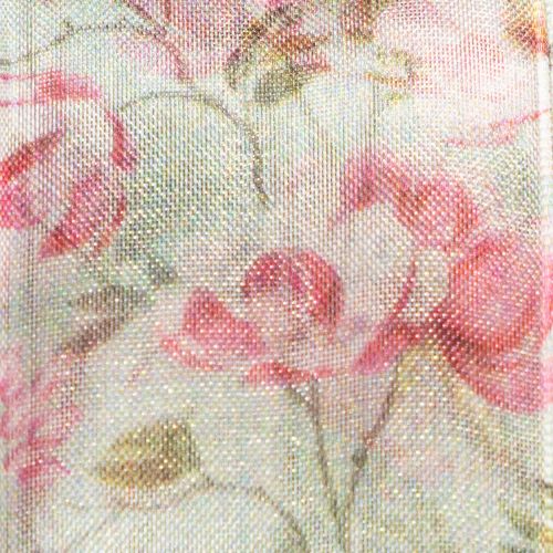 Itens Fita de presente com estampa floral para embrulhar presentes com elegância, 15m