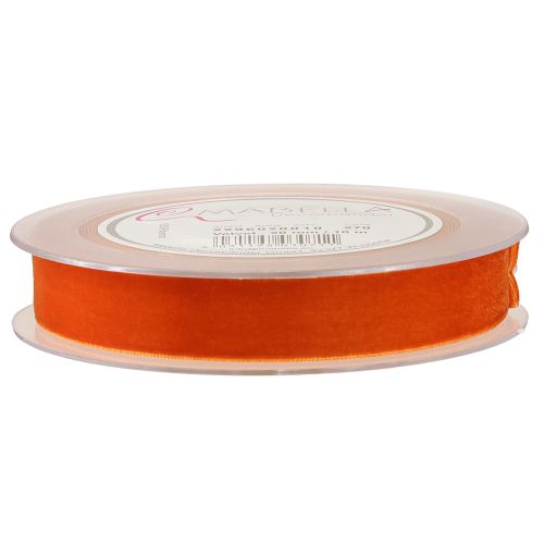Itens Fita decorativa de veludo laranja escuro 20mm 10m