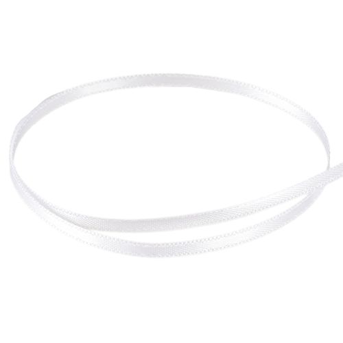 Itens Fita decorativa de cetim fita branca fita dupla de cetim 3mm 50m