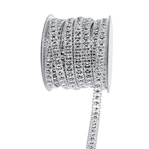 Floristik24 Fita Deco prata 10mm 9m