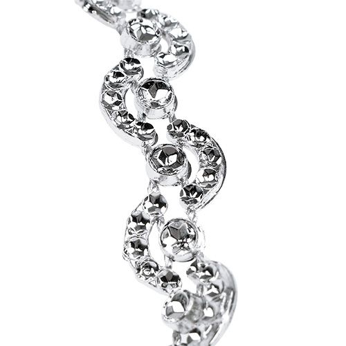 Fita Deco prata brilhante 10mm 9m | Floristik24.pt