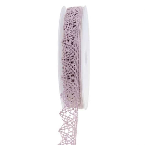 Fita decorativa renda 22mm 20m lilás