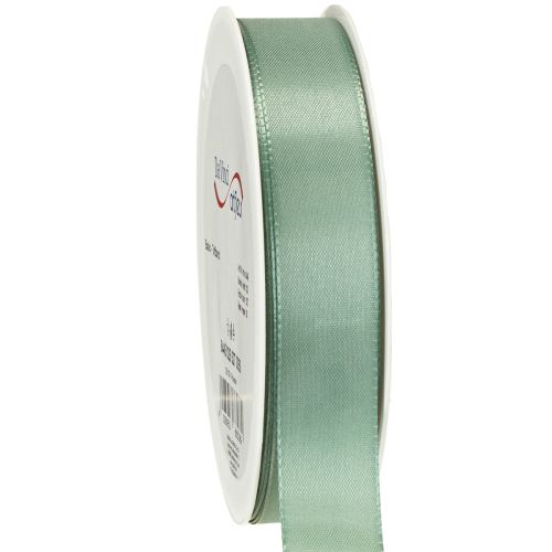 Fita decorativa tafetá fita presente verde sálvia 25mm 50m