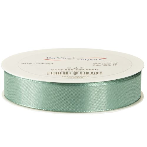 Itens Fita decorativa tafetá fita presente verde sálvia 25mm 50m