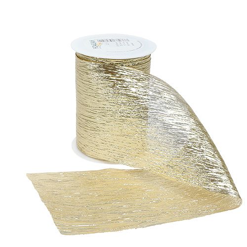 Floristik24 Fita Deco para mesa ouro 10cm 8m