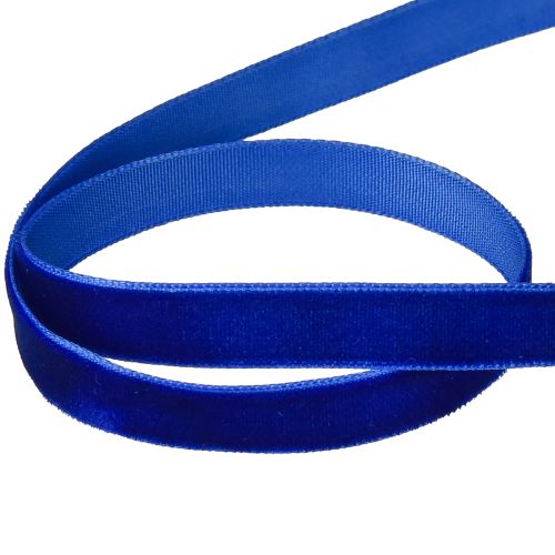 Itens Fita decorativa Veludo Fita de veludo azul 10mm 20m