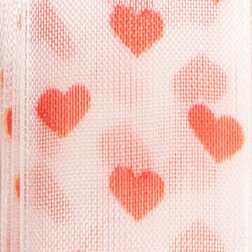 Itens Fita para presentes com corações, ideal para embalagens criativas e presentes personalizados, 2,5 cm de largura, 15 m de comprimento.