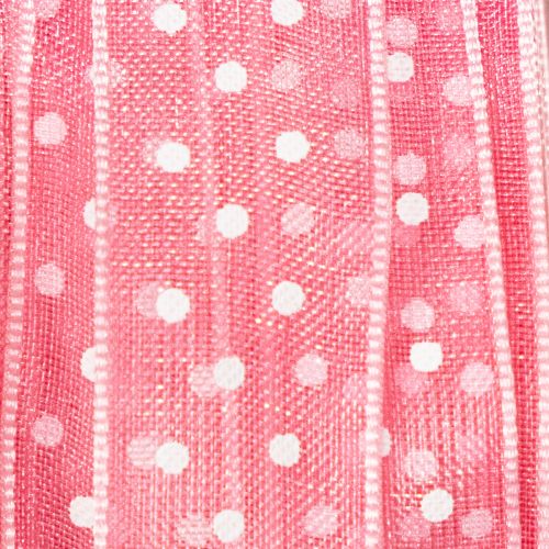 Itens Fita para presentes com um elegante padrão de bolinhas, ideal para embalagens festivas. 1,5 cm de largura, 20 m de comprimento.