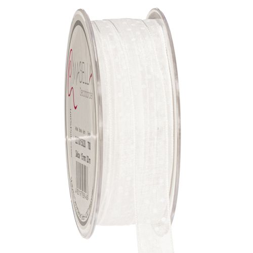 Floristik24 Fita decorativa festiva para enfeitar presentes e projetos de artesanato, 1,5 cm de largura, 20 m de comprimento.