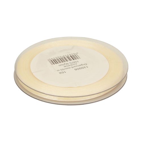 Itens Fita decorativa fita para presente creme organza ourela 6mm 50m