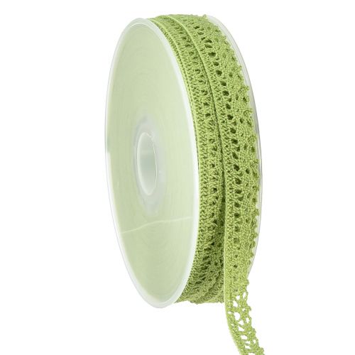 Itens Fita decorativa borda de renda de crochê verde W12mm L20m