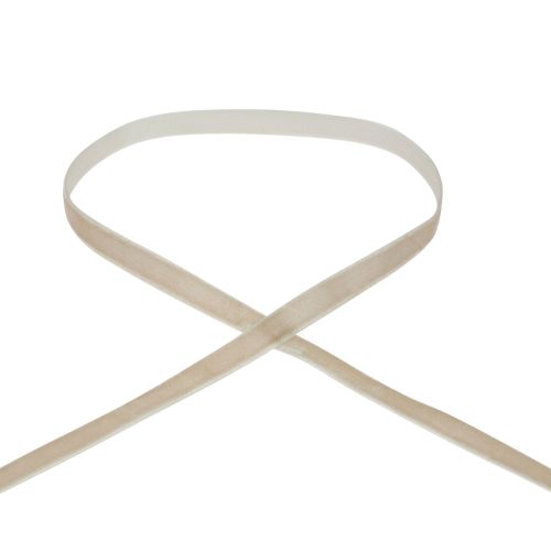 Itens Fita decorativa fita de veludo fita para presente veludo bege 10mm 20m