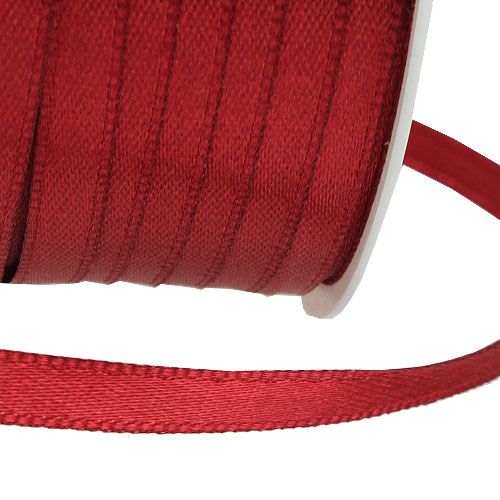 Itens Fita de presente de cetim Bordeaux cetim duplo 6mm 50m