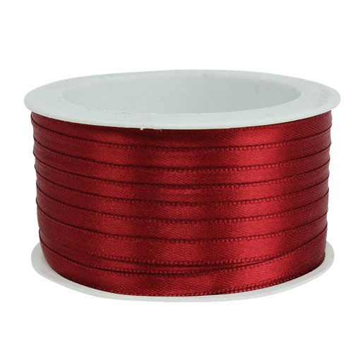 Itens Fita de presente de cetim Bordeaux cetim duplo 6mm 50m