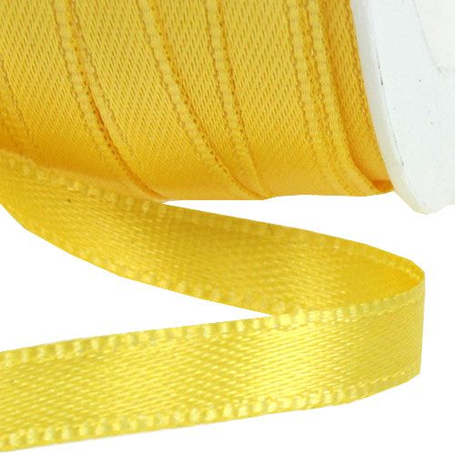 Itens Fita de presente de alta qualidade, fita de cetim amarela 3 mm × 50 m