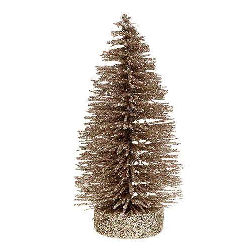 Floristik24 Árvore decorativa dourada clara brilhante Alt.14cm 4 unidades