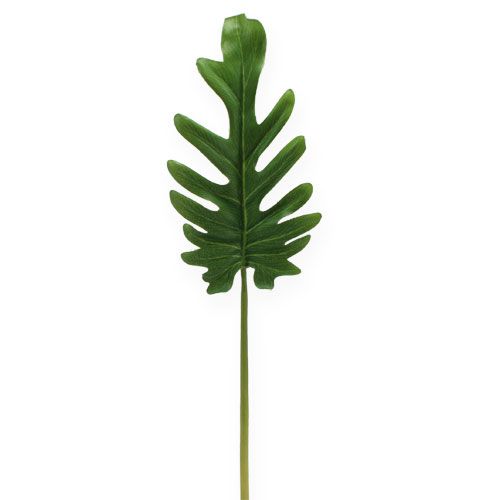 Floristik24 Folhas decorativas Philodendron verde L11cm L34cm 6 unidades