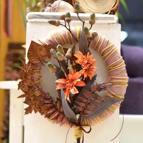 Floristik24 Flor decorativa dália, decoração de outono, flor de seda laranja 55cm Ø9 / 11cm