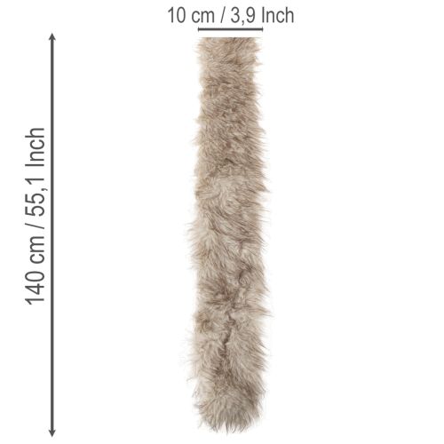 Fita de pele artificial, fita decorativa, longa, macia, 10x140cm, 3 peças | Floristik24.pt