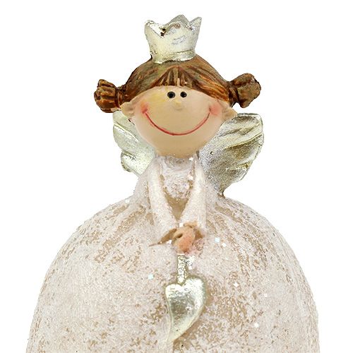 Floristik24 Figura decorativa anjo 6,5 cm creme, ouro 8 unidades