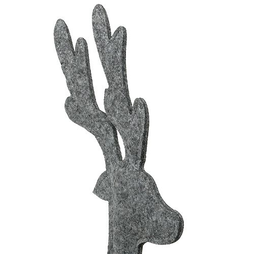 Itens Figura decorativa veado feito de feltro cinza 60cm