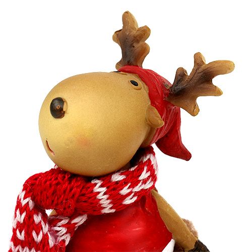 Floristik24 Figura decoração rena com lenço 15cm marrom 4 unidades