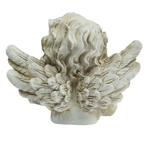 Itens Figura decorativa anjo sonhando creme 20cm