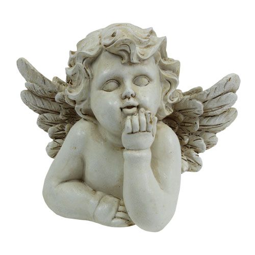Floristik24 Figura decorativa anjo sonhando creme 20cm