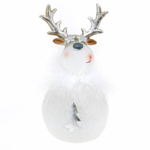 Floristik24 Figura decorativa veado branco 17cm