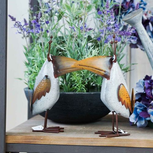 Floristik24 Figura de decoração, pássaro de metal, corvo, decoração de metal 43 cm