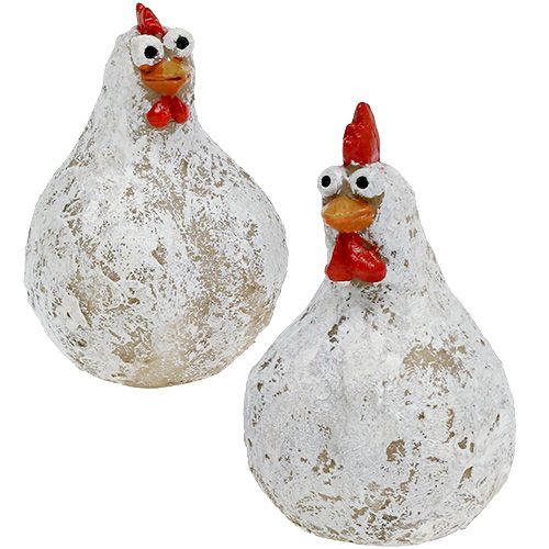 Floristik24 Frango e galo Dekofiguren 5,5 cm - 6,5 cm 6pcs