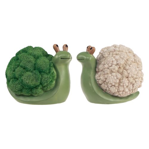 Itens Figuras decorativas decoração caracóis verde branco 7,5x11,5x10,5cm