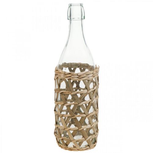 Itens Deco garrafa de vidro decoração de garrafa de vidro trançada Ø9,5cm A31cm