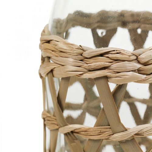 Itens Deco garrafa de vidro decoração de garrafa de vidro trançada Ø9,5cm A31cm