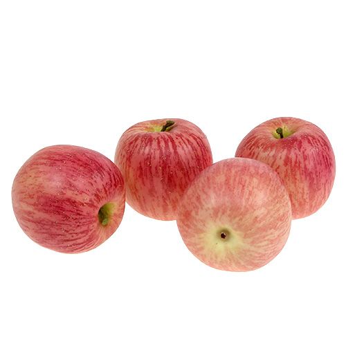 Floristik24 Frutas decorativas maçã vermelha-laranja Ø9cm 4 unidades