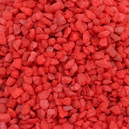 Itens Pedras decorativas granuladas vermelhas decorativas 2mm - 3mm 2kg