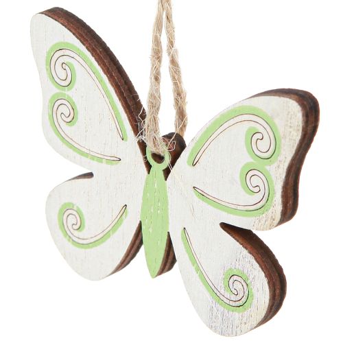 Itens Cabide decorativo borboleta decoração madeira verde natural 5×6cm 12 un