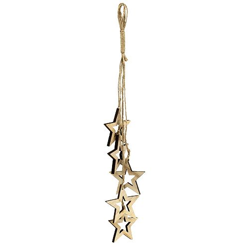 Floristik24 Cabide decorativo para árvore estrela 50cm natural 1pc