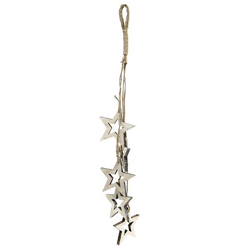 Floristik24 Cabide de decoração estrela 50cm lavado a branco 1p